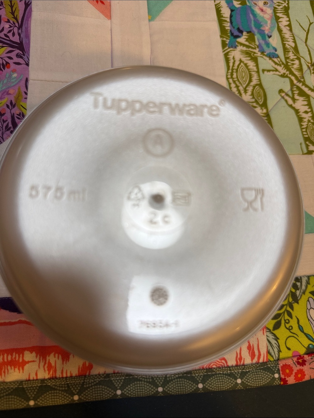 Tupperware Green Snowflake Covered Storage Bowl with Lid - Picture 2 of 2